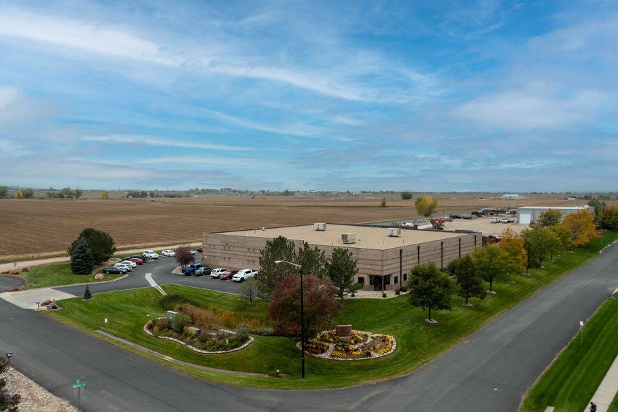 Frontier Metal Stamping in Frederick, Colorado, from the air