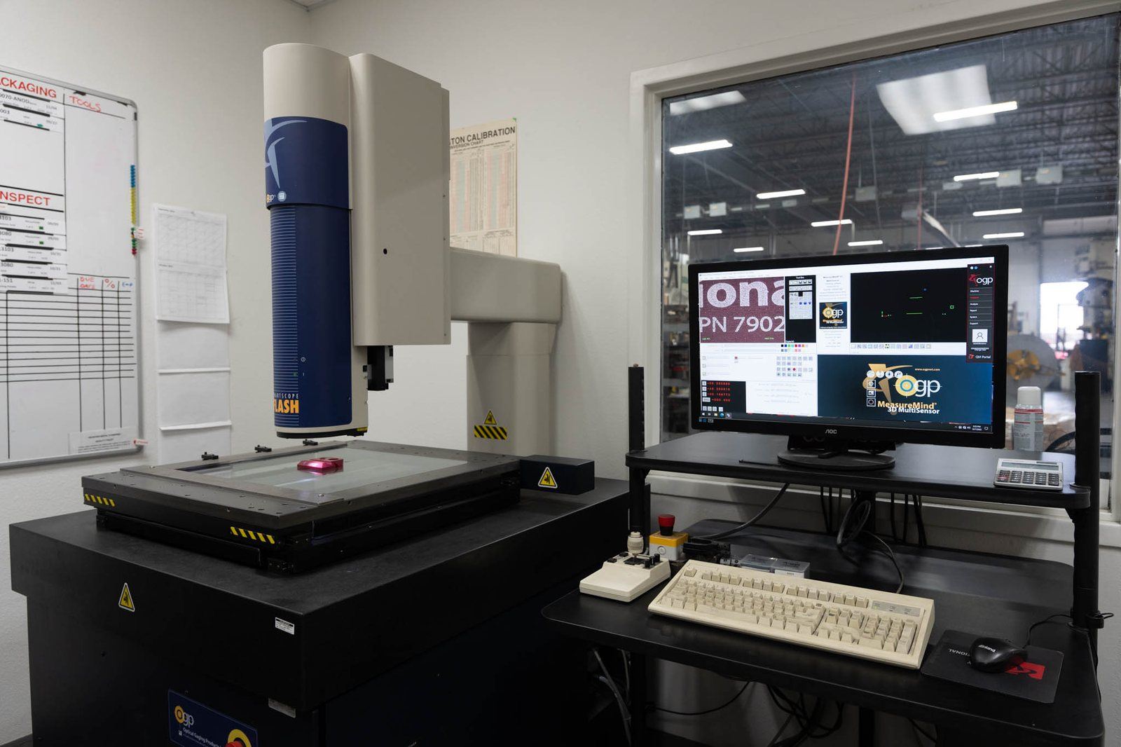 An OGP SmartScope Flash measuring system in the inspection room