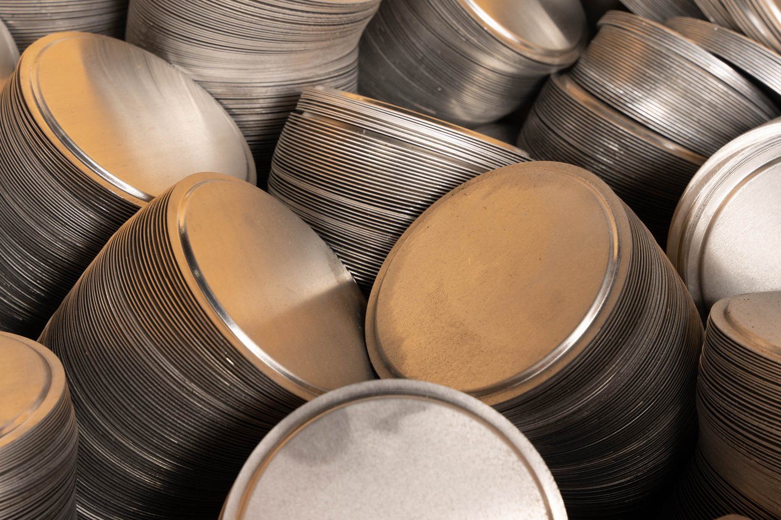 Stacks of stamped discs
