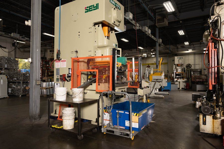 The press floor at Frontier Metal Stamping