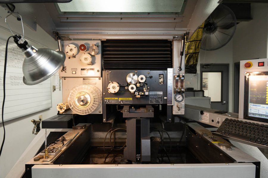 A machine in the tool room at Frontier Metal Stamping