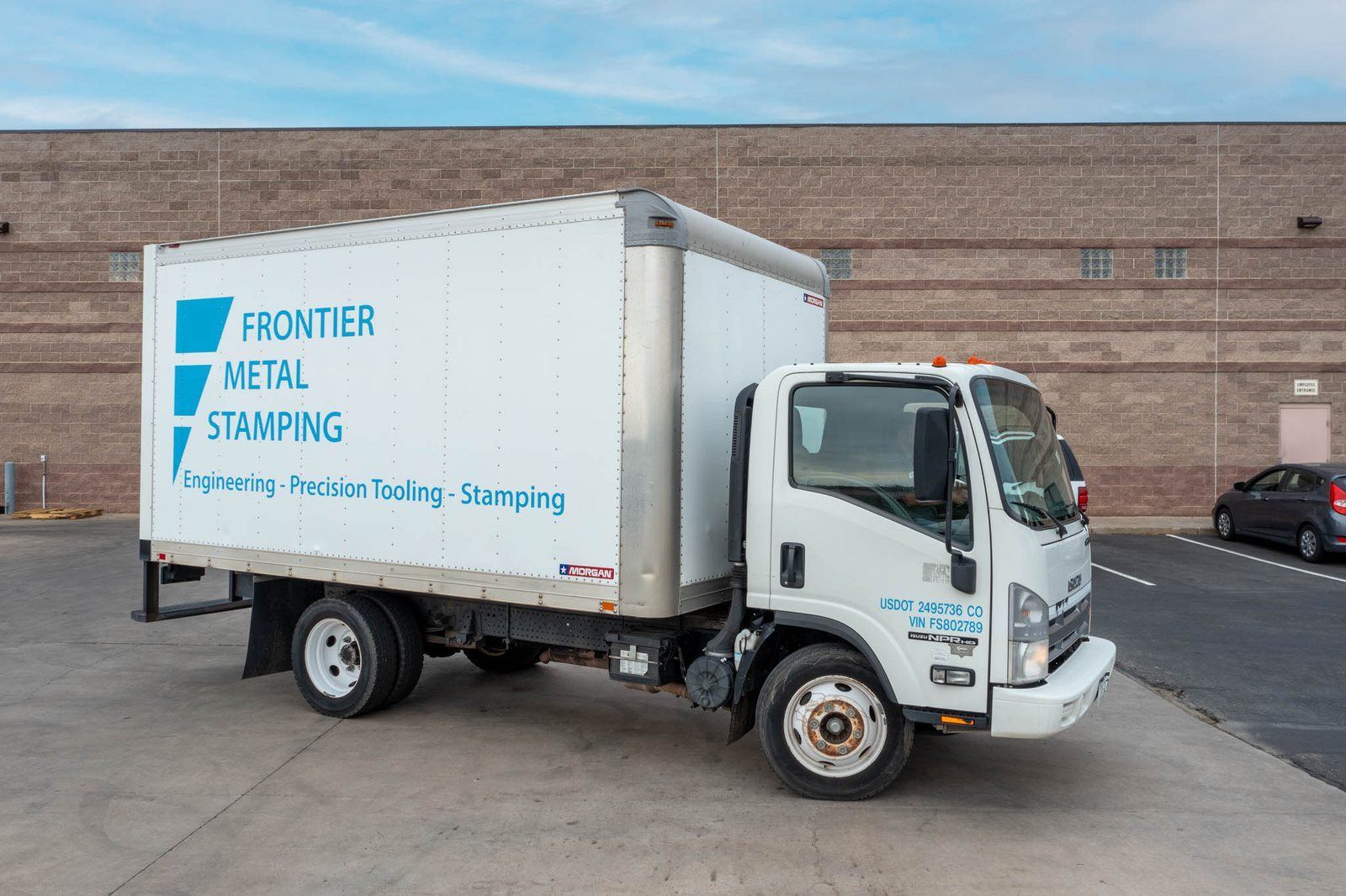 The Frontier Metal Stamping delivery truck